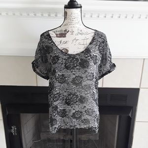 NWOT See Threw Apostrophe Blouse
